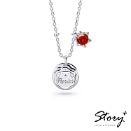 【客製品】STORY 故事銀飾- PomPomPurin 誕生石系列-焦糖布丁狗誕生石純銀項鍊-白K金 6月