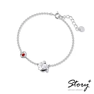 【客製品】STORY 故事銀飾- PomPomPurin 誕生石系列-布丁狗小心願誕生石純銀手鍊-純銀無電鍍 1月