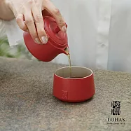 【陸寶LOHAS】大吉隨手泡 一壺一杯搭配透明便攜包 三色可選 富貴紅