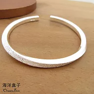 24g。磨砂莫比烏斯環999純銀開口式手環手鐲《附贈禮盒》