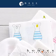 【日本愛媛 KONTEX】QUICHE 二層紗可愛動物好眠嬰兒毯 (藍小熊) | 鈴木太太公司貨
