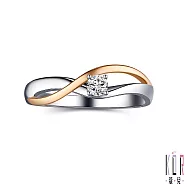 K’OR蔻兒 流星見證鑽石/玫瑰K金/白鋼女戒指 國際戒圍#13