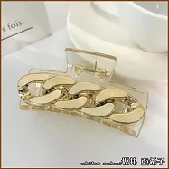 『?井.亞希子』日系潮流時尚金屬鍊條造型髮抓夾 -透明