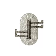 【iSFun】橢圓水波紋*浴室廚房免打孔無痕壁貼旋轉掛勾2入/ 透明灰