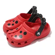 Crocs 洞洞鞋 Classic Iam Ladybug T 小童 校園紅 黑 經典瓢蟲克駱格 小朋友 卡駱馳 2100166WG 15.5cm VARSITY RED/BLACK
