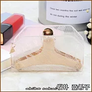 『坂井.亞希子』日系唯美幾何感透明蕾絲金屬髮抓夾 -白色