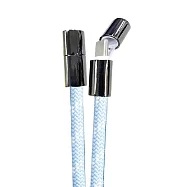 【REAICE】2WAY手機掛繩充電線Type-C to Type-C(附墊片/斜背/掛脖/Android安卓適用/iPhone15適用/編織頸掛) 迷霧藍