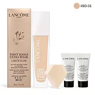 LANCOME 蘭蔻 零粉感鑽石持妝底妝組[光澤粉底+小黑瓶+粉撲] 多色可選-公司貨 #BO-01