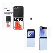 【贈原廠保護貼】SAMSUNG Galaxy Z Flip6 原廠黏黏怪物研究所聯名保護殼-Love款 (FPF741) Love款 (紅色)