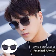 【SUNS】時尚高質感偏光墨鏡 新潮流Polarized駕駛太陽眼鏡 男女適用 防眩光 抗UV400 S942 槍框灰片