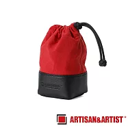 ARTISAN&ARTIST ACAM LP140 皮革布料相機鏡頭袋 M號 黑/紅/綠 公司貨 紅色
