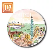 愛台灣系列_陶瓷吸水杯墊(超值2入組) 609春意台北2入