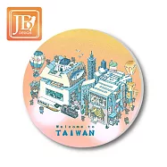 愛台灣系列_陶瓷吸水杯墊(超值2入組) 696粉台灣文字2入