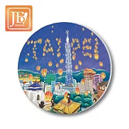 愛台灣系列_陶瓷吸水杯墊(超值2入組) 779台北熊天燈2入