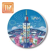 愛台灣系列_陶瓷吸水杯墊(超值2入組) 796台北煙火2入