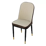 【居家cheaper】現代簡約超纖皮撞色餐椅 DC4687 美容椅 電腦椅 餐廳椅 會客椅 燕麥灰 *2入