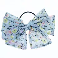 【PinkyPinky Boutique】溫柔小花 雪紡蝴蝶結髮束 (藍色)
