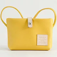 豊岡鞄|嘉玄 -KAGEN|陽 - HINATA 橫式側肩斜背包| 黃色