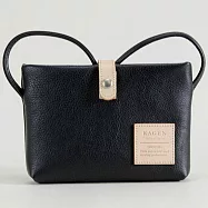 豊岡鞄|嘉玄 -KAGEN|陽 - HINATA 橫式側肩斜背包| 黑色