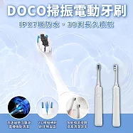 DOCO掃振電動牙刷 MT001(小米有品 定時關機 3種模式 IPX7級防水 低電量提醒 長續航 齒縫清潔 智能刷絲 口腔清潔 牙齒清潔 )