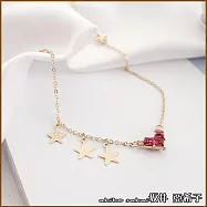 『坂井.亞希子』 日系紅鑽愛心五角星造型手鍊 -單一款式