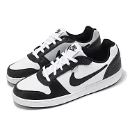 Nike 休閒鞋 Ebernon Low PREM 男鞋 黑 灰白 百搭 熊貓 AQ1774-102 24cm WHITE/BLACK
