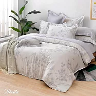 英國Abelia《春日白雪》加大天絲木漿四件式兩用被床包組