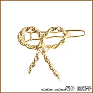 『?井.亞希子』日系簡約百搭螺紋金屬造型髮夾 -蝴蝶結