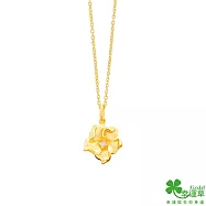幸運草金飾 澄花之舞黃金鎖骨項鍊