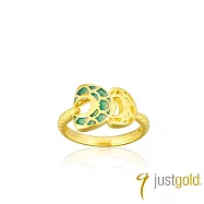【Just Gold 鎮金店】幻彩龍麟 黃金戒指(華麗版)港圍 11 黃金
