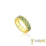 【Just Gold 鎮金店】幻彩龍麟 黃金戒指(簡約版)港圍 9 黃金
