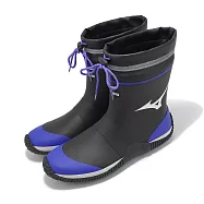 Mizuno 防水工作靴 Justafit NH1 男鞋 黑藍 防水 支撐 束繩 戶外 休閒鞋 美津濃 F3JBN001-09 25cm BLACK/BLUE