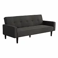 IDEA-艾德亞麻三段式調整沙發床/2色可選(運費另計) 深灰色