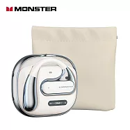 【MONSTER】Open Ear 掛耳式骨傳導藍牙耳機 AC320 皓月銀(送白色彈片收納袋)