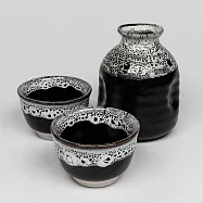 福介商店 日本陶器 天目白流 清酒器組 一壺二杯