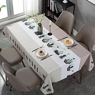 【巴芙洛】無印風格防水防油桌巾-135X180cm/137X140CM(桌巾/防水桌巾/長方桌巾/餐桌巾/桌巾/桌墊/茶几桌巾) 盆栽137*180CM