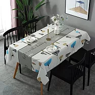 【巴芙洛】無印風格防水防油桌巾-135X180cm/137X140CM(桌巾/防水桌巾/長方桌巾/餐桌巾/桌巾/桌墊/茶几桌巾) 掛燈137*180CM