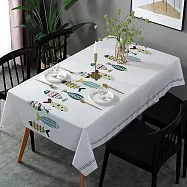 【巴芙洛】無印風格防水防油桌巾-135X180cm/137X140CM(桌巾/防水桌巾/長方桌巾/餐桌巾/桌巾/桌墊/茶几桌巾) 小魚137*140CM