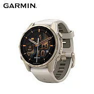 GARMIN Fenix 8 AMOLED 全方位戶外進階GPS智慧腕錶 43mm 奶油金