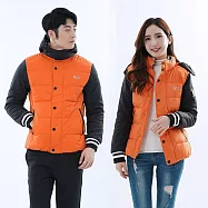 【遊遍天下】男女款 極暖防水防風90%羽絨棒球外套(GJ23022) 3XL 桔格