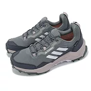 adidas 戶外鞋 Terrex AX4 GTX W 女鞋 防水 灰 藕粉 登山 機能 抗撕裂 愛迪達 IG6580 25.5cm GREY/PINK