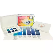 美國 Daniel Smith 丹尼爾史密斯 塑膠盒半塊水彩套組 藍色調