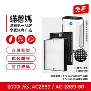 蟎著媽 濾網 適用 PHILIPS 飛利浦 AC2889/80 AC2889 智能抗敏空氣清機