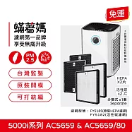 蟎著媽 濾網 整套四入組 適用 飛利浦 AC5659/80 AC5659 5000i 空氣清淨機 FY5182/20 FY5185/20