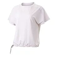 Mizuno [K2TAB20302] 女 短袖 T恤 瑜珈 運動 休閒 彈性 舒適 抗紫外線 美津濃 燕麥白 XL 白