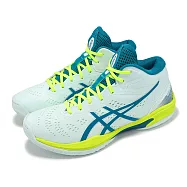 Asics 籃球鞋 GELHoop V16 S 男鞋 藍 綠 輕量 回彈 運動鞋 亞瑟士 1063A102400 30cm BLUE/YELLOW