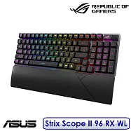 【送原廠電競鼠墊】ASUS 華碩 ROG Strix Scope II 96 RX Wireless 電競鍵盤 青軸/紅軸 青軸