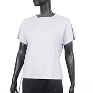 Mizuno [K2TAB20368] 女 短袖 T恤 瑜珈 運動 休閒 彈性 舒適 抗紫外線 美津濃 藤紫 L 紫