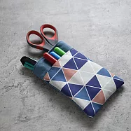 《梵緹希》防水布 雙層口袋型 醫師袍筆袋《三角格》 藕粉