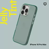 犀牛盾 iPhone 16 Pro Max(6.9吋) JellyTint 透明防摔手機殼-相機鍵開孔版(終身黃化保固) - 憂墨綠